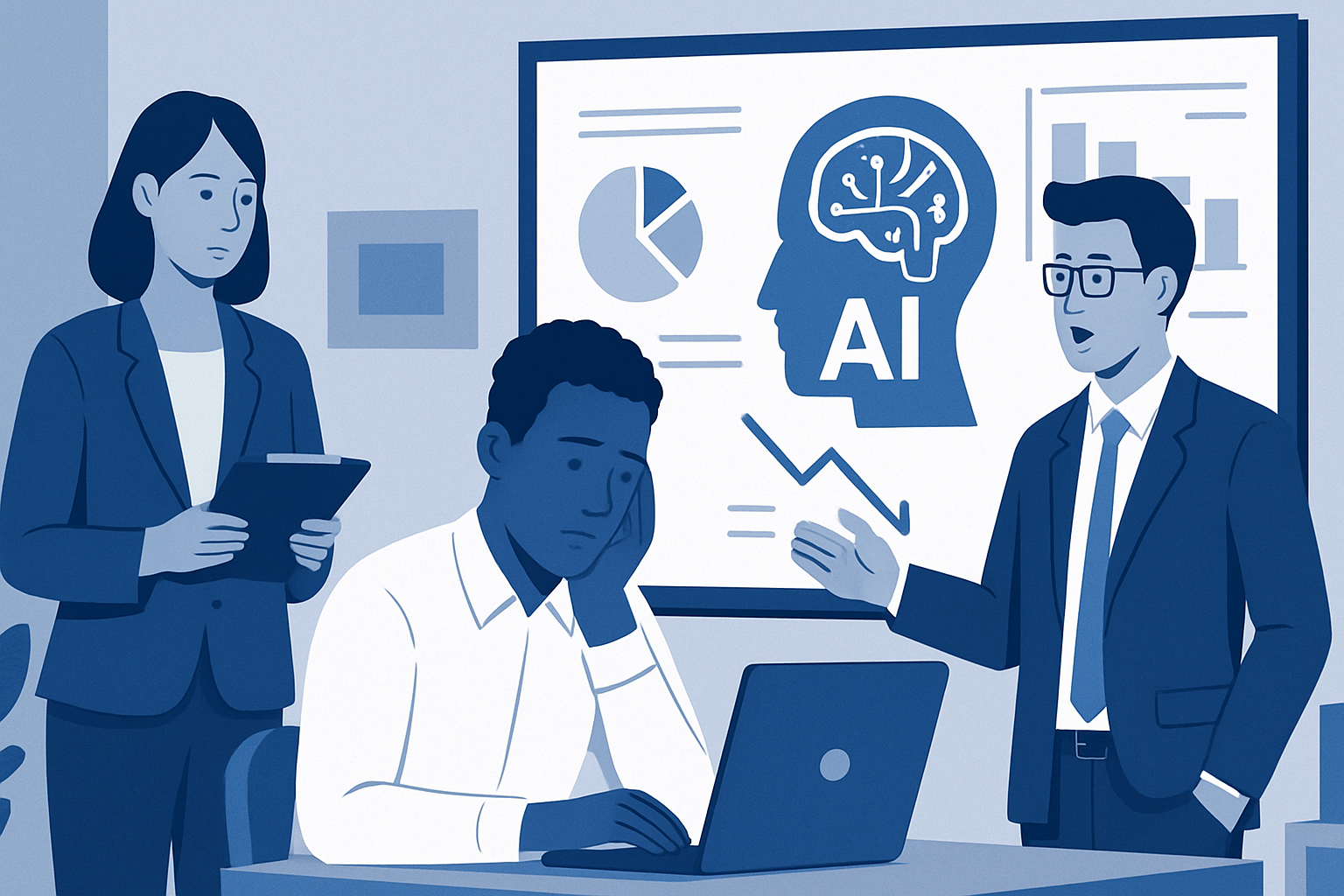 IA en el trabajo: la confianza de los empleados cae y el li…